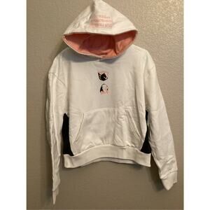 NWT Liquid Marvel Disney Ghost Spider Gwen Stacy White Crop Hoodie Spider Man L